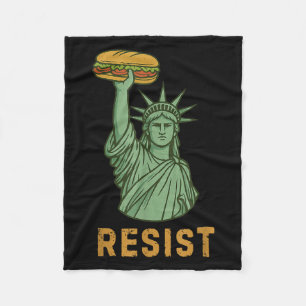 Weersta Vrijheidsbeeld Sandwich Guy Washington D Fleece Deken