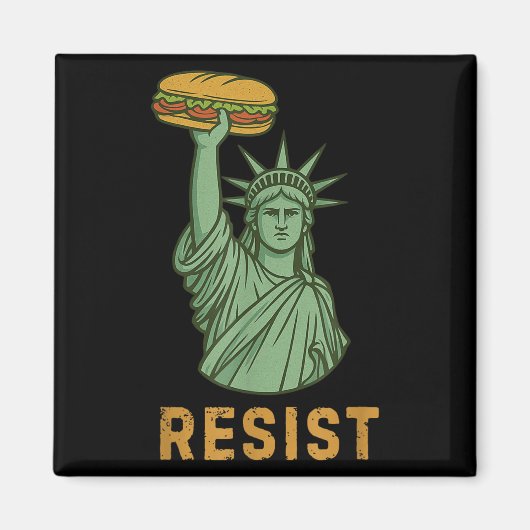 Weersta Vrijheidsbeeld Sandwich Guy Washington D Magneet (Voorkant)