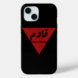 Weersta woord in het Arabisch met omgekeerde rode  iPhone 15 Case