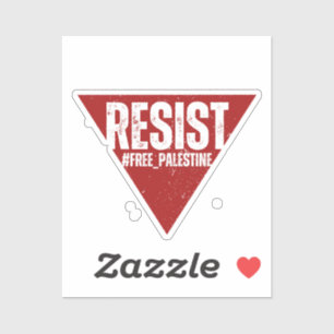 Weersta woord met omgekeerde rode driehoekweerstan sticker