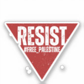 Weersta woord met omgekeerde rode driehoekweerstan sticker (Voorkant)