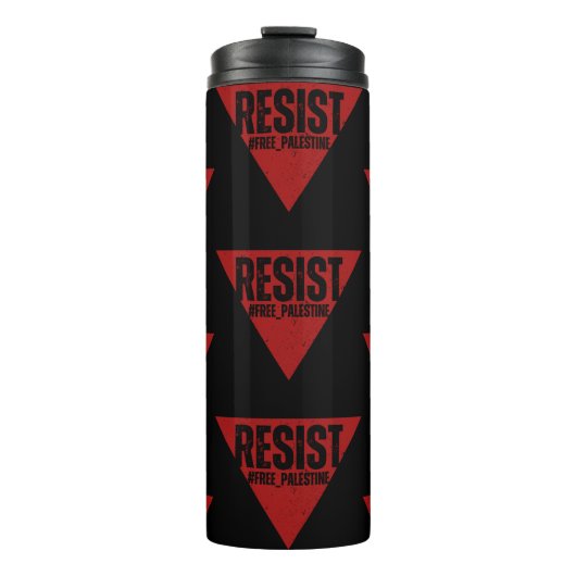 Weersta woord met omgekeerde rode driehoekweerstan thermosbeker (Voorkant)