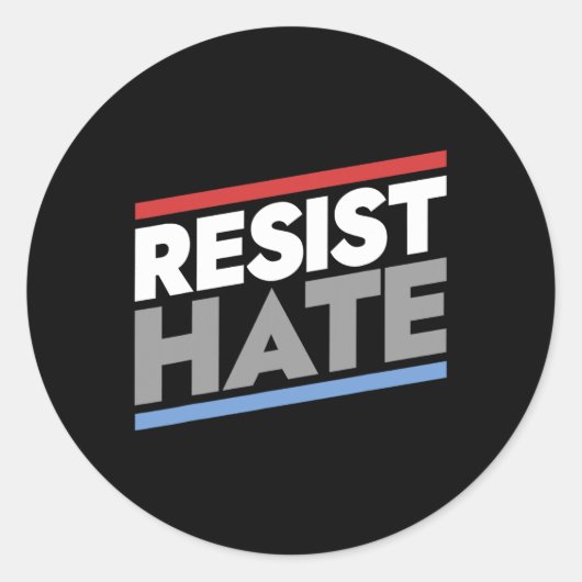 weerstaan aan haat ronde sticker (Voorkant)