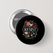 Weerstaan Bloemen Protest Trump Anti Trump Premium Ronde Button 5,7 Cm (Voorkant /achterkant)