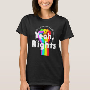 Weerstaan Fist Regenboog Ja Rechten LGBTQA+ Gay Le T-shirt