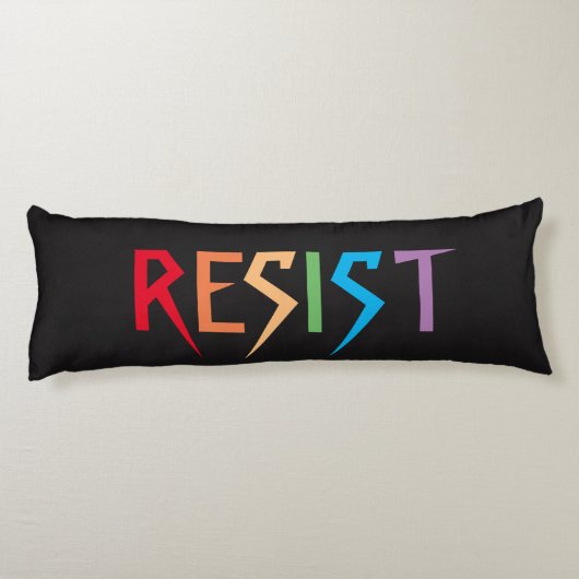 Weerstaan in Regenboog Kleuren Lichaamskussen (Achterkant)