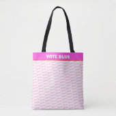 Weerstaan in roze herhaling tote bag (Voorkant)