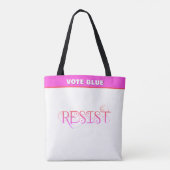 Weerstaan in roze herhaling tote bag (Achterkant)