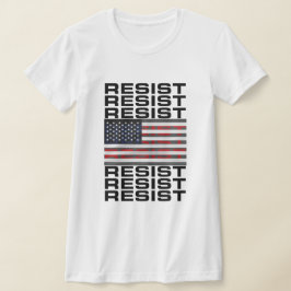 Weerstaan met de Amerikaanse vlag T-shirt