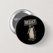 Weerstaan Penguin protest tegen tarieven Grappige Ronde Button 5,7 Cm (Voorkant /achterkant)
