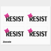 weerstaan rechthoekige sticker (Vel)