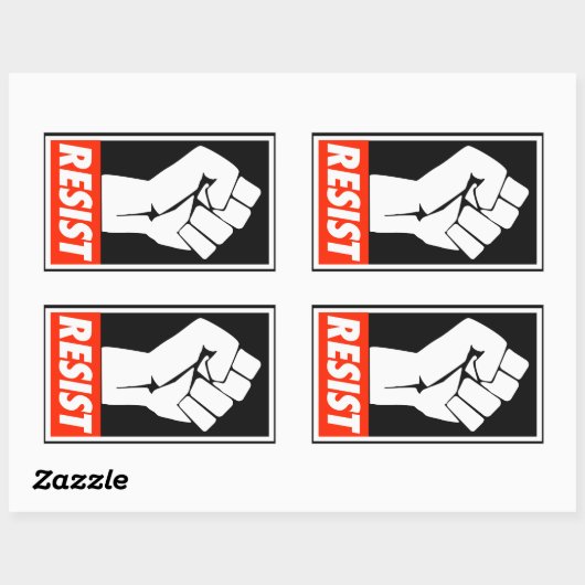 weerstaan rechthoekige sticker (Vel)