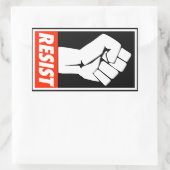 weerstaan rechthoekige sticker (Tas)