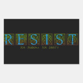 weerstaan rechthoekige sticker (Voorkant)