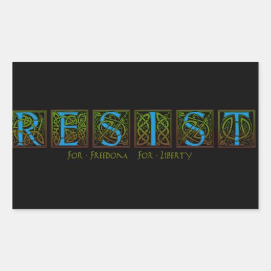 weerstaan rechthoekige sticker (Voorkant)