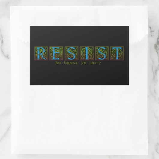 weerstaan rechthoekige sticker (Tas)