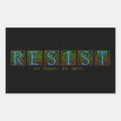 weerstaan rechthoekige sticker (Voorkant)