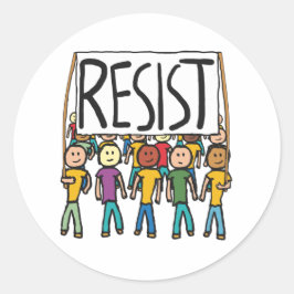 weerstaan ronde sticker