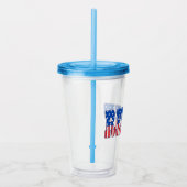 weerstaan | Sterren en strips Acryl Drinkbeker (Rechts)