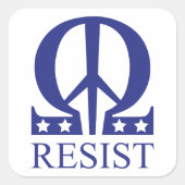 weerstaan vierkante sticker (Voorkant)