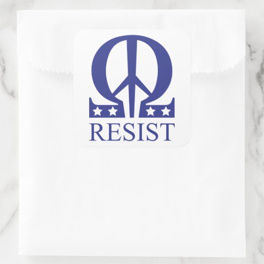 weerstaan vierkante sticker (Tas)