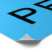 Weerstaan & Volhouden helder blauw Poster (Hoek)