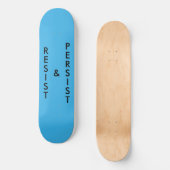 Weerstaan & Volhouden vet helder blauw Persoonlijk Skateboard (Voorkant)