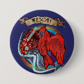Weerstaatsaap Kardinaal  Ronde Button 7,6 Cm (Voorkant)