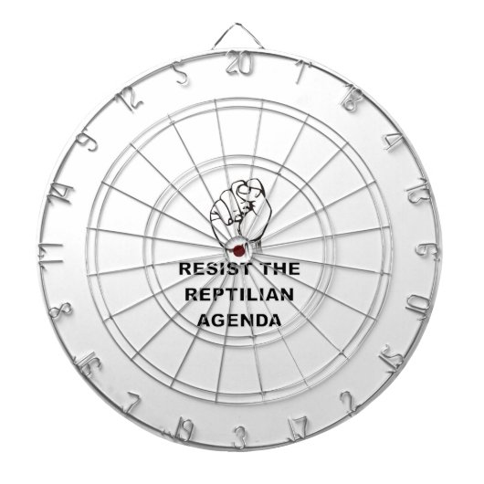 weerstand bieden aan de Reptiliaanse agenda Dartbord (Voorkant)