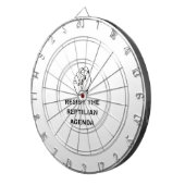 weerstand bieden aan de Reptiliaanse agenda Dartbord (Voorkant Rechts)