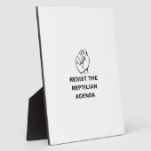 weerstand bieden aan de Reptiliaanse agenda Fotoplaat (Zijkant)