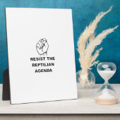 weerstand bieden aan de Reptiliaanse agenda Fotoplaat (Zijkant)