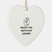 weerstand bieden aan de Reptiliaanse agenda Keramisch Ornament (Rechts)