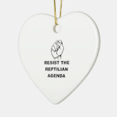 weerstand bieden aan de Reptiliaanse agenda Keramisch Ornament (Links)