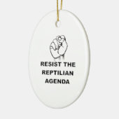 weerstand bieden aan de Reptiliaanse agenda Keramisch Ornament (Links)