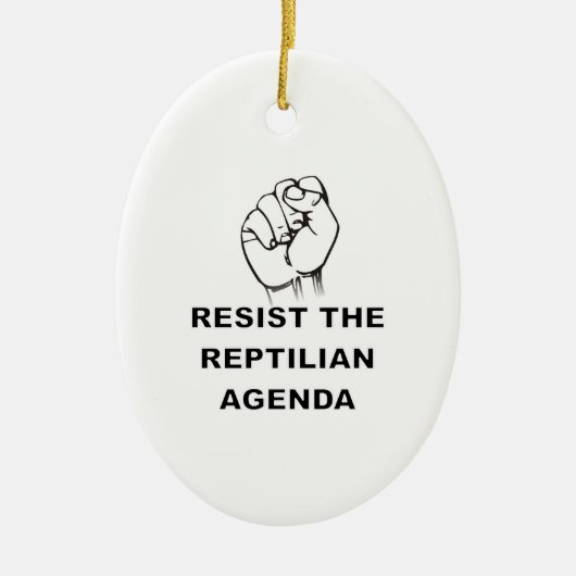 weerstand bieden aan de Reptiliaanse agenda Keramisch Ornament (Voorkant)
