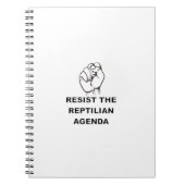 weerstand bieden aan de Reptiliaanse agenda Notitieboek (Voorkant)