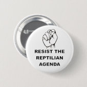 weerstand bieden aan de Reptiliaanse agenda Ronde Button 5,7 Cm (Voorkant /achterkant)