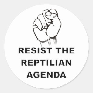 weerstand bieden aan de Reptiliaanse agenda Ronde Sticker