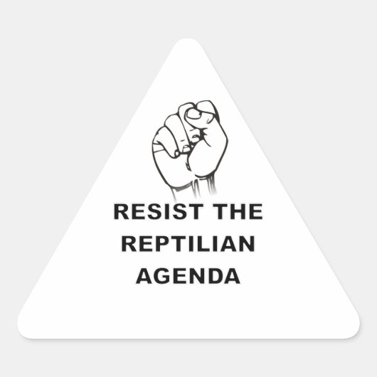 weerstand bieden aan de Reptiliaanse agenda Sticker (Voorkant)