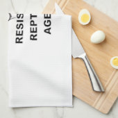 weerstand bieden aan de Reptiliaanse agenda Theedoek (Quarter Fold)