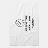 weerstand bieden aan de Reptiliaanse agenda Theedoek (Verticaal)