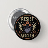WEERSTAND BIEDEN AAN FASCISME RONDE BUTTON 5,7 CM (Voorkant /achterkant)