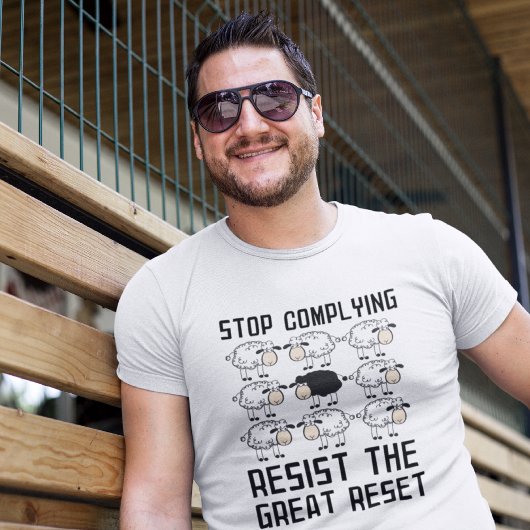 Weerstand bieden tegen de Great Reset Conservative T-shirt