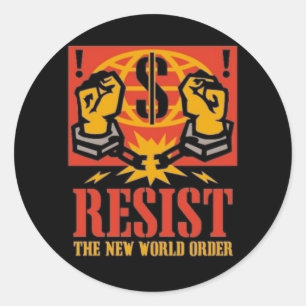 Weerstand bieden tegen de New World Order Sticker