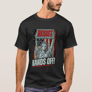 Weerstand Biedt Weerstand Standbeeld Liberty Hands T-shirt
