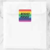 weerstand blijft bestaan - pride lgbtq lgbt regenb vierkante sticker (Tas)