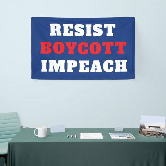 Weerstand Boycot Impeach Spandoek (Beurs)
