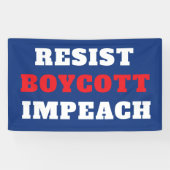 Weerstand Boycot Impeach Spandoek (Horizontaal)