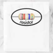 Weerstand ellips sticker met tekst (Tas)